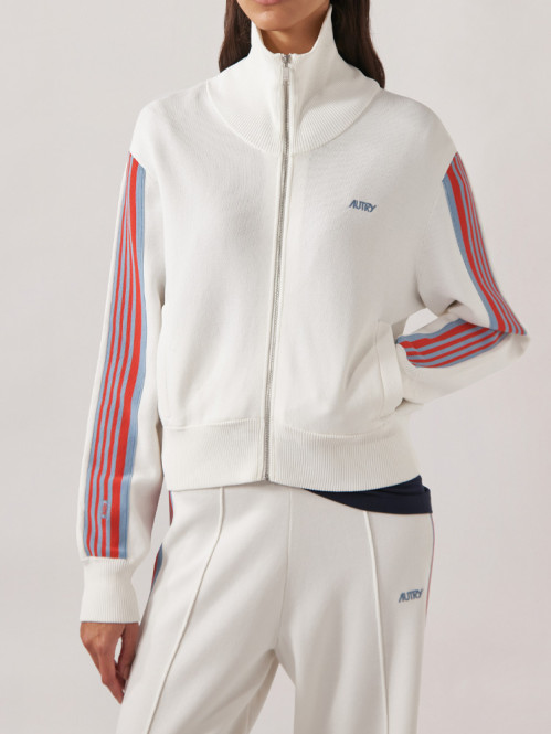 Jacket knitted wmns white 
