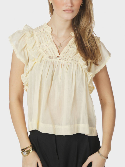 Jayla s voile top butter yellow 