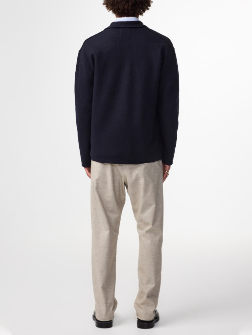 Jonas wool shirt navy 