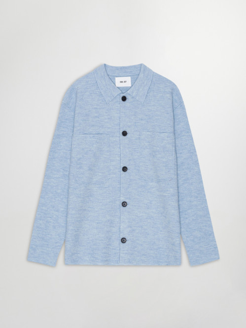 Jonas wool shirt powder blue 