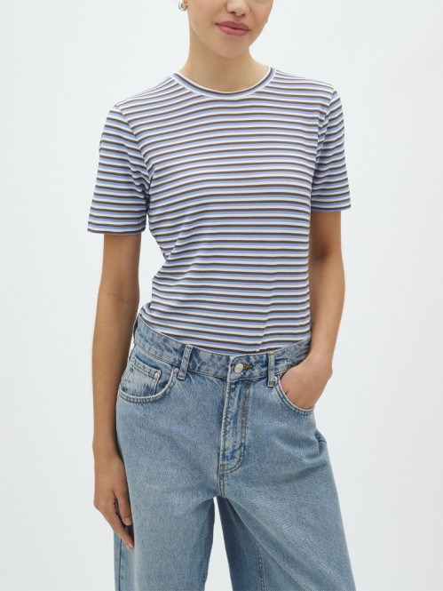 Julie-m gg t-shirt multi stripe falcon blue 