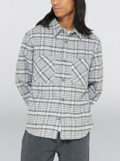Julius shirt ls blue grey 