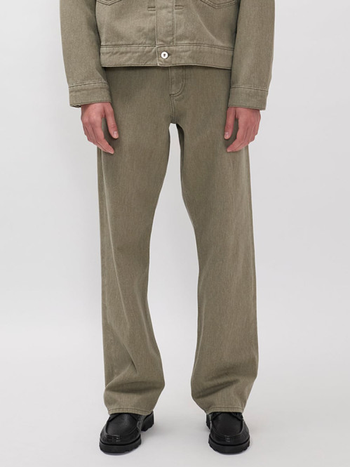 Korshavn relaxed 5 pocket pants resist dyed vetiver 