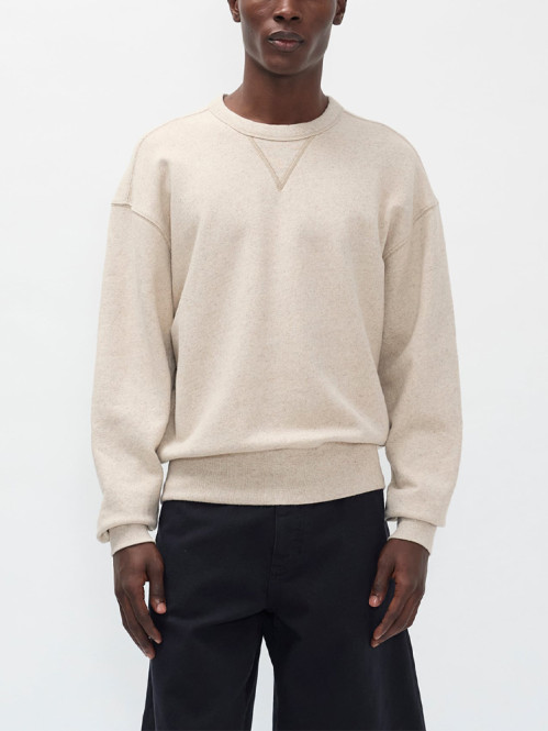 Kulhuse cotton linen loopback sweatshirt natural 
