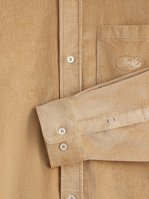 la chemise corduroy beige 