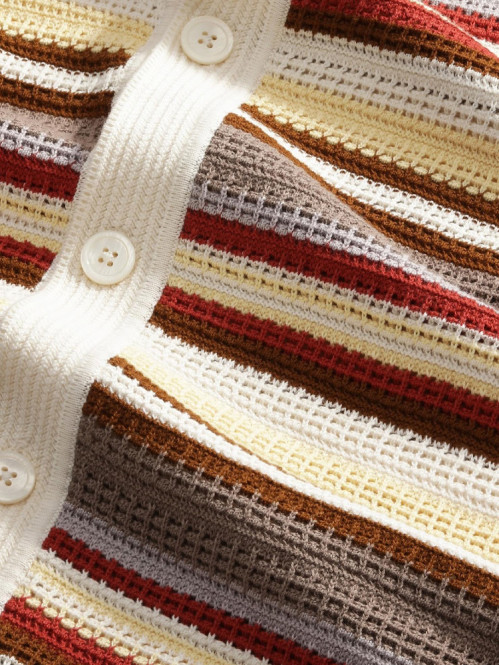 Lars polo cardigan ivory 