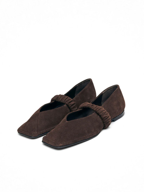 Lautan ballerina suede brown leather 