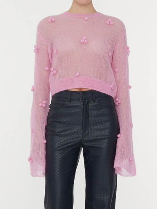 Light knit ls sweat prism pink 