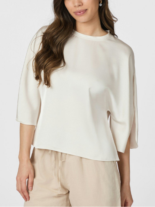 Liora heavy sateen blouse pearl S