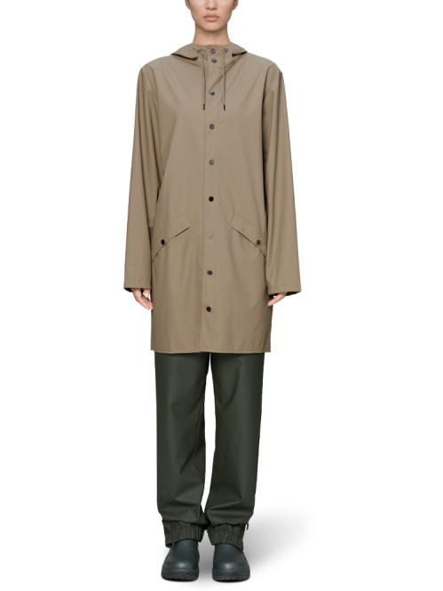 Long rain jacket beige 