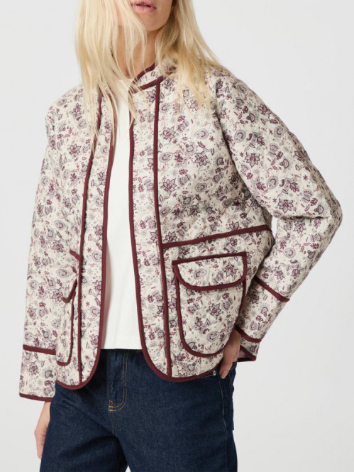 Lottie blush quilt jacket bordeaux 