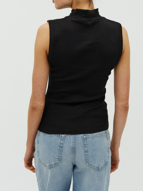 Magen sl crochet-m evelyn top black 