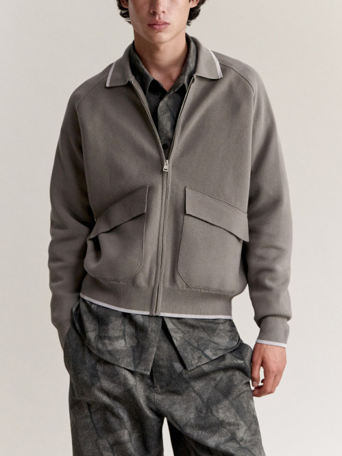 Maison kitsune paris jacket asphalte 