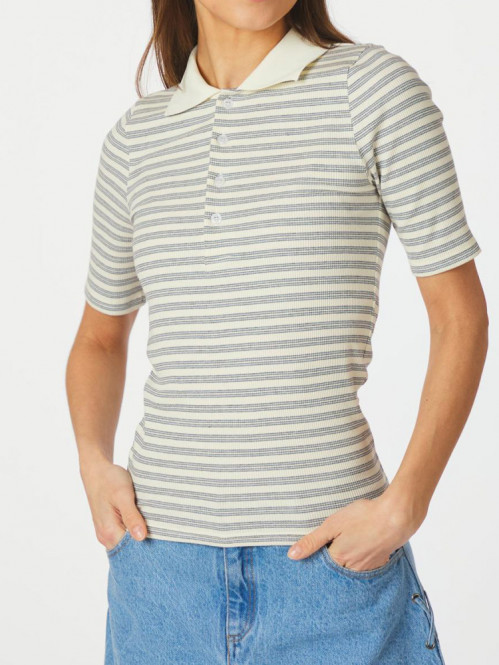 Manama stripe blouse light blue 