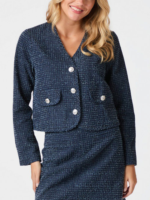 Manua denim structure jacket dk blue 