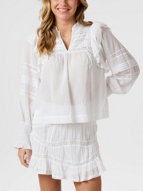 Mauri s voile blouse white 