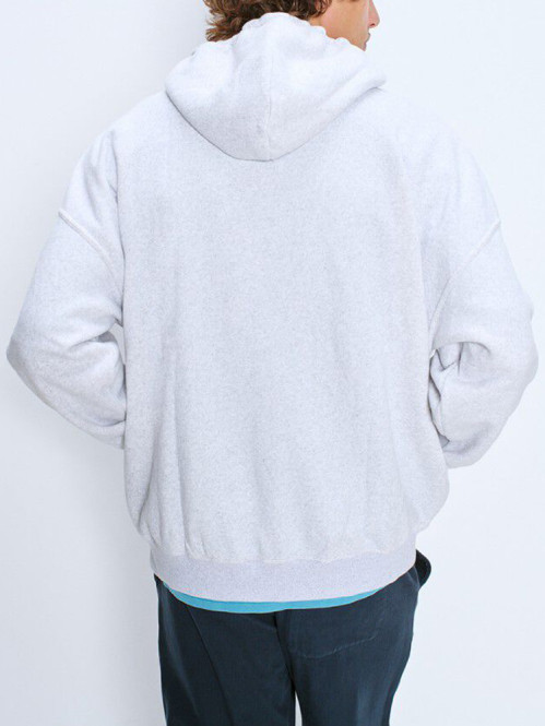 Mbap 03c zip hoodie gris chine 
