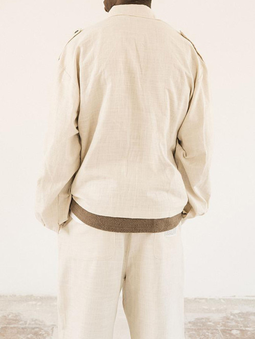 Military overshirt panna 