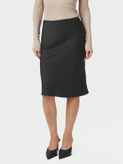 Mindie heavy sateen skirt black 