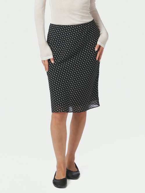 Mindie mini dot skirt black 