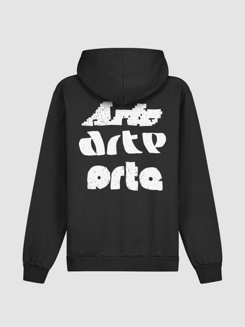 Multi arte print hoodie black 