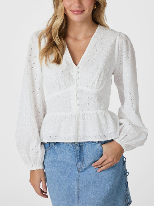 Neroni embroidery blouse white 