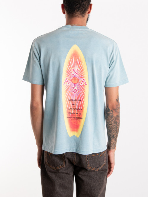 Surfboard t-shirt washed blue 