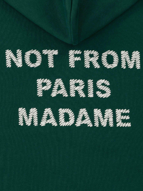 Le hoodie slogan forest green 