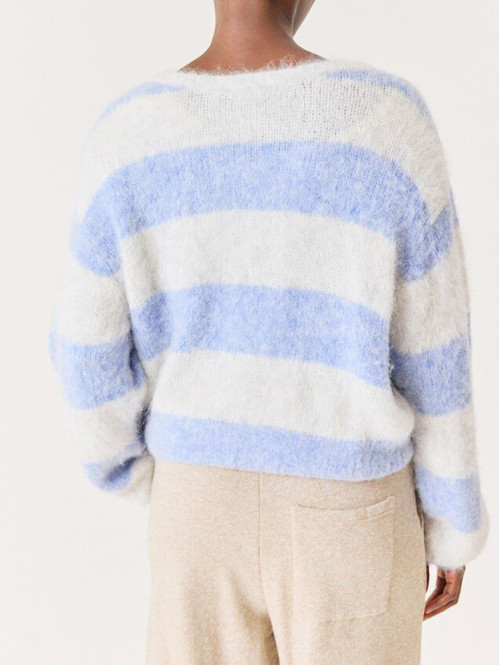 Nib 18a pullover rayures givre 