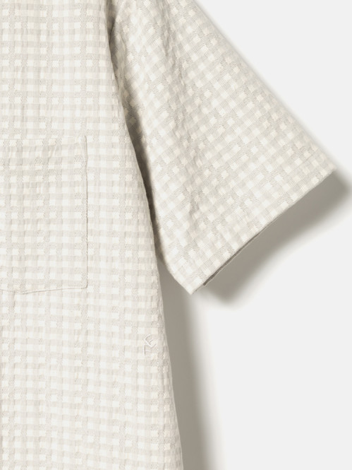 Nilio shirt lt grey check 