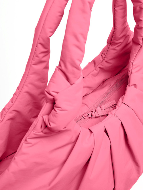 Pleat tote bag saina pink 