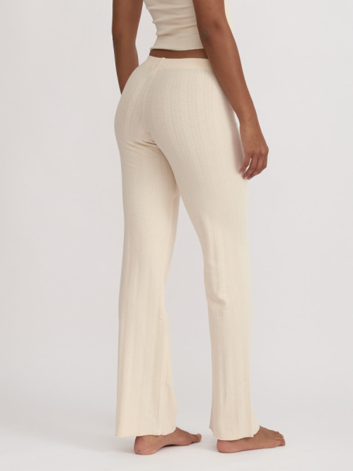Pointelle straight leg pant cloud 