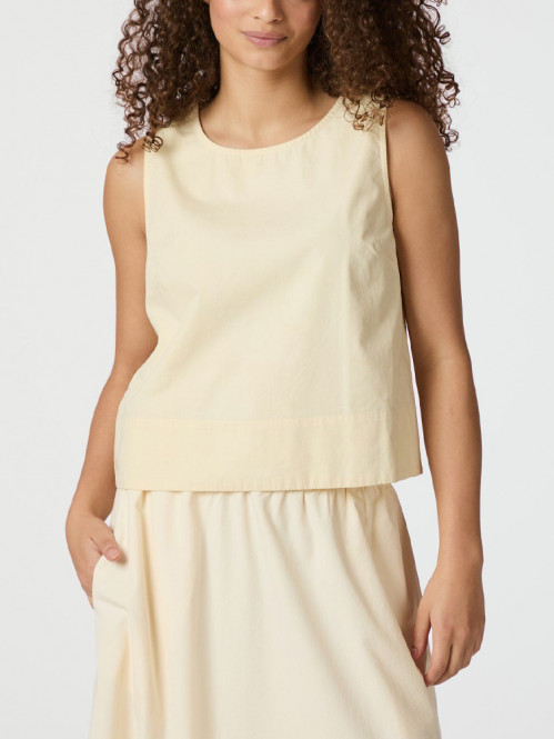 Polly c poplin top lt yellow L