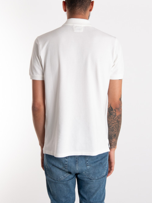 Stretch piquet poloshirt gauze white 