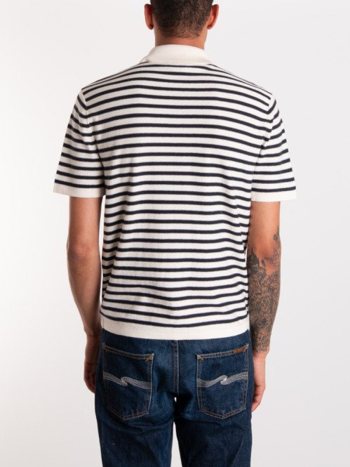 Poloshirt elito ecru dk nay 
