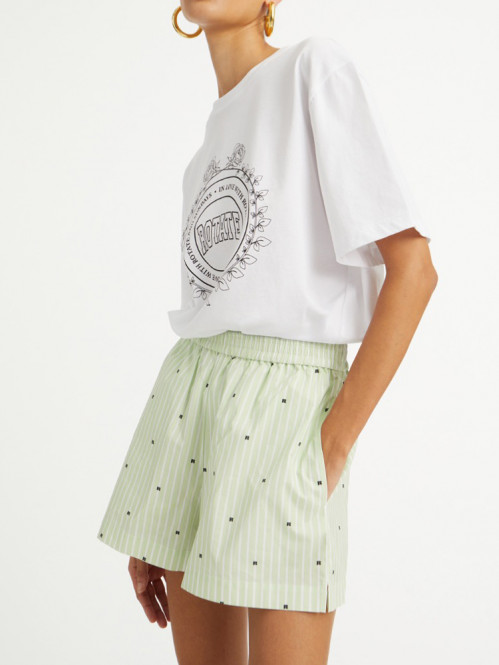 Poplin shorts gleam green comb 