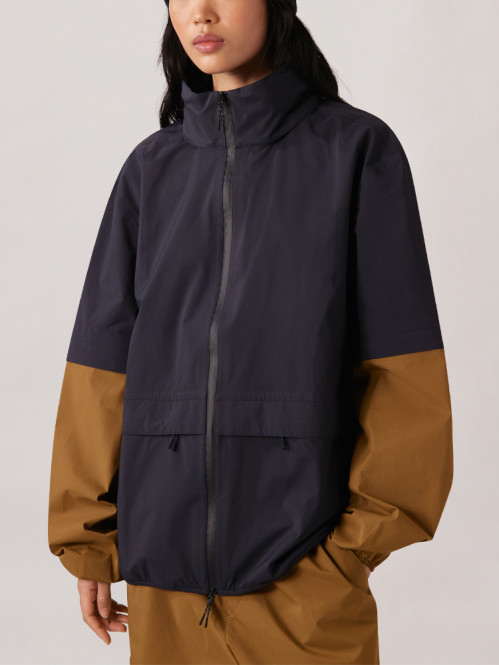 Rain tech nylon jacket walnut 