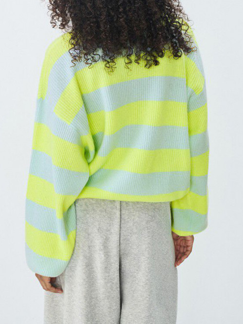 Rax 19b cardigan jaune flou raye M/L