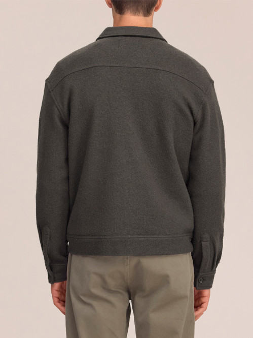 Reed wool shirt dark army 