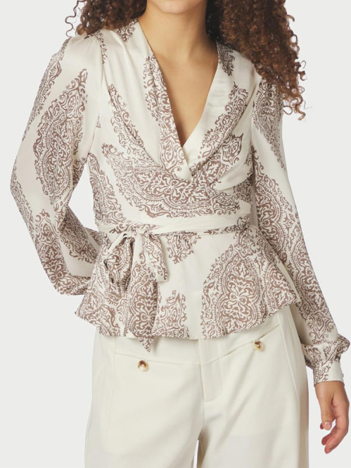 Rista paisley drop blouse ivory XS