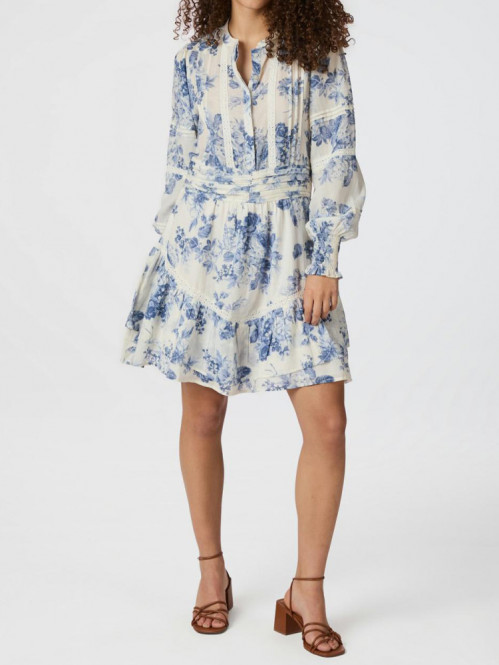 Roberta flower flow dress lt blue S