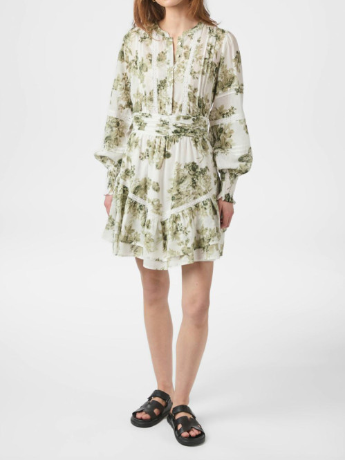 Roberta flower dress sage green S