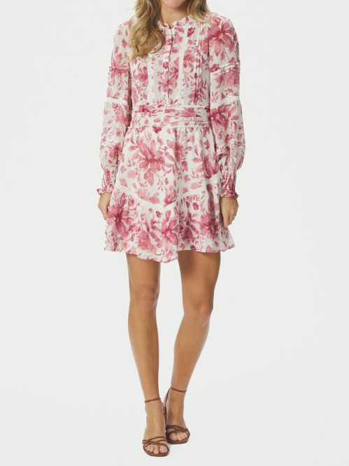 Roberta flower print dress evening rose M
