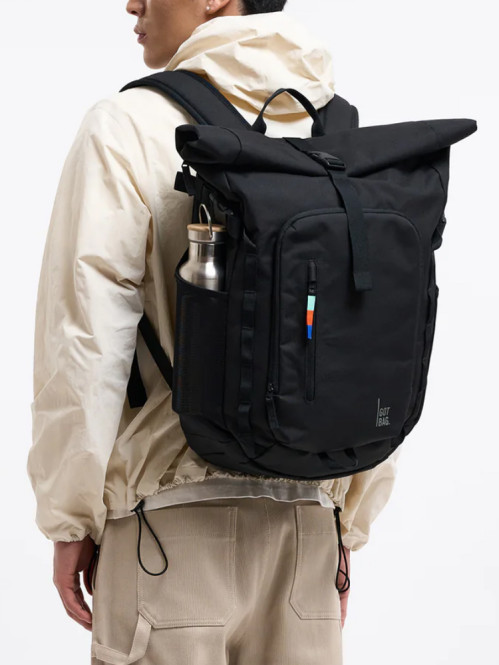 Rolltop adventure backpack black 