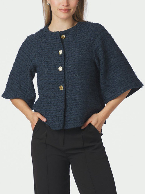 Rosella boucle mini jacket navy 