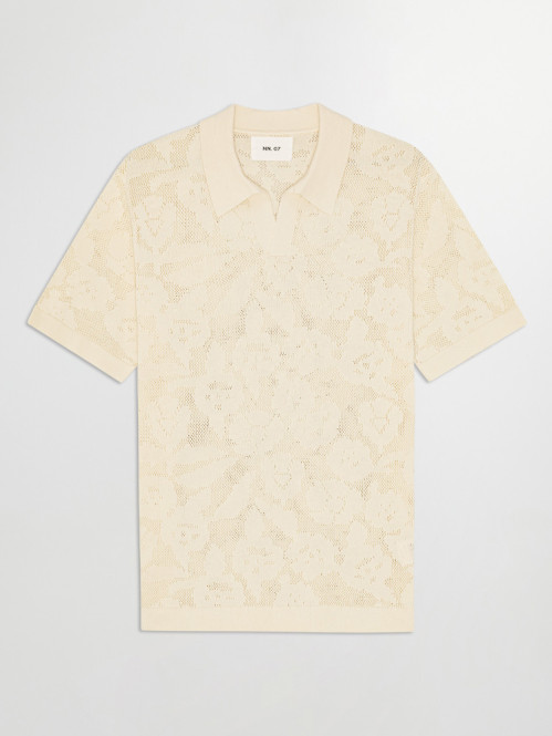 Ryan flower polo ivory 