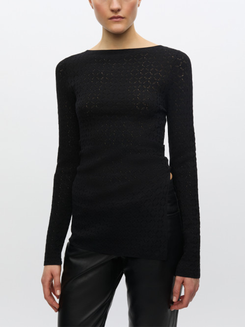 Salibby ls knit top black 