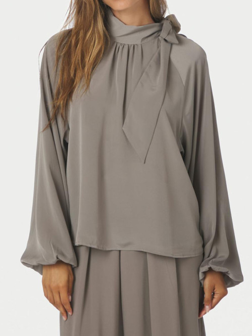 Saline blouse warm grey 