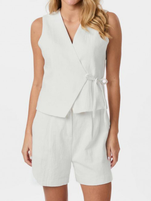 Samara ramie waistcoat off wht S