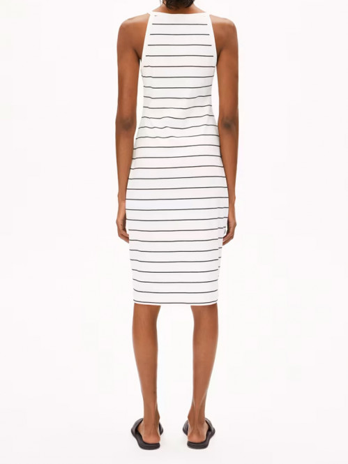 Sasinaa fine stripes dress wht blk 